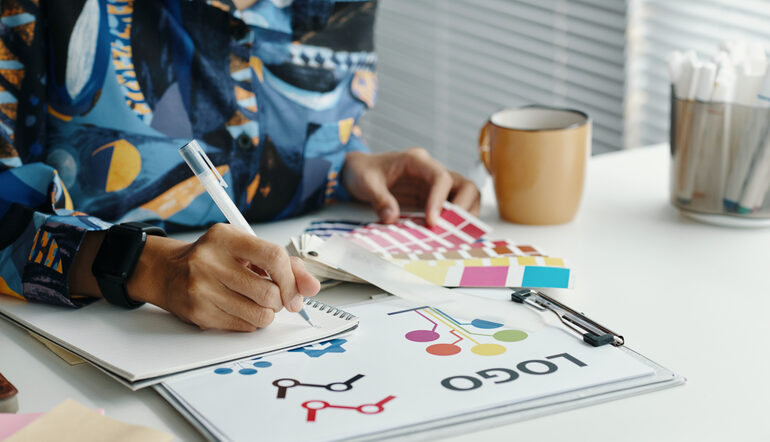 Logo design process for business branding