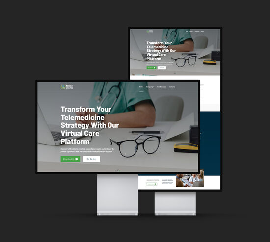 Website mockups from our digital design work