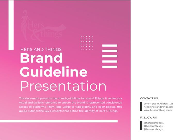 Hers and Things brand guidelines