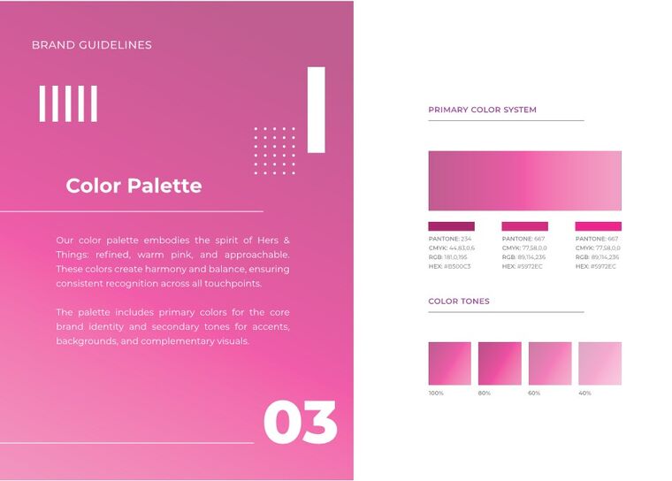 Hers and Things brand guidelines