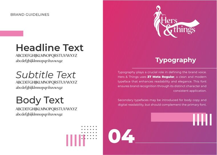 Hers and Things brand guidelines