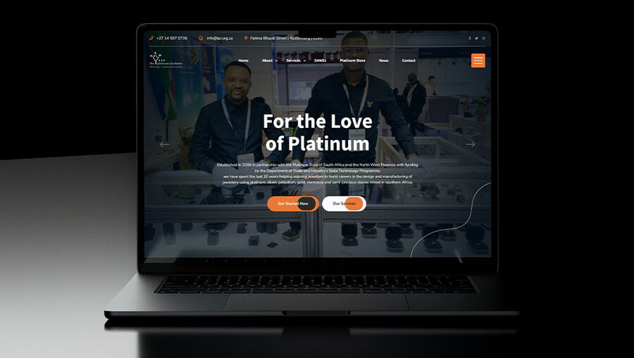 The Platinum Incubator website design