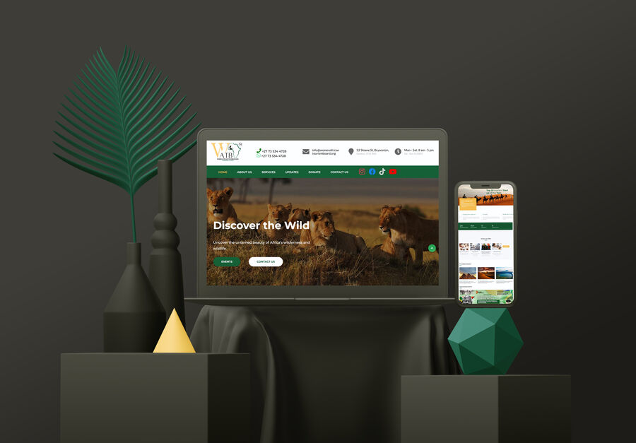 Women African Tourism Board website design